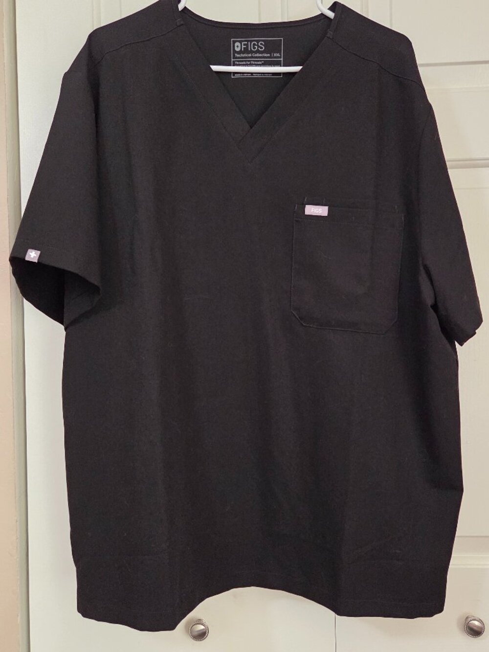 FIGS Scrub Set Men Technical Collection Black - XXL Top & XL Cairo Straight Leg